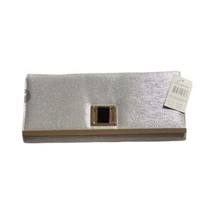 NWOT DMargeaux  Silver Clutch with Gold Accents clutch crossbody purse